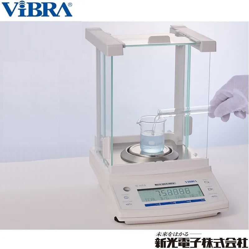 分析用電子天びん 新光電子 HTG124R | ひょう量120g 目量0.1mg 校正分銅内蔵型